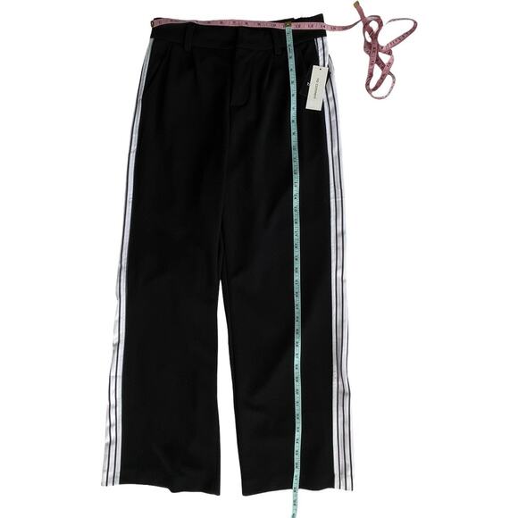 No Comment wide leg trousers, high rise fit with bold white side stripes Size M - Picture 4 of 8